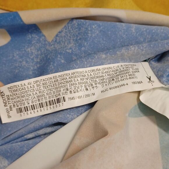 Zara Blue and Yellow Patterned Casual Shirt - Picture 14 of 15